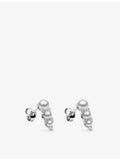 Yoko London 18ct white gold Akoya pearl diamond stud earrings, UK version