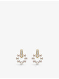 Yoko London diamond and pearl drop earrings 18ct gold - British product