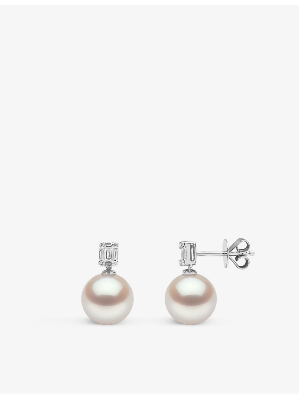 Yoko London pearl and diamond stud earrings 18ct gold (British brand)