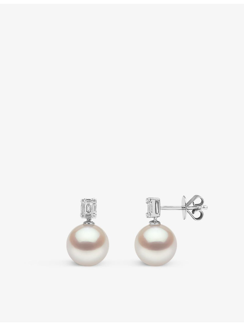 Yoko London pearl and diamond stud earrings 18ct gold (British brand)