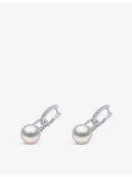 Yoko London South Sea pearl diamond earrings 18ct white gold (British brand)