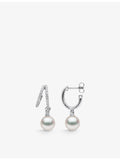 Yoko London Akoya pearl drop earrings 0.57ct, imported from the UK