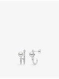 Yoko London Akoya pearl diamond earrings 0.75ct, imported from the UK
