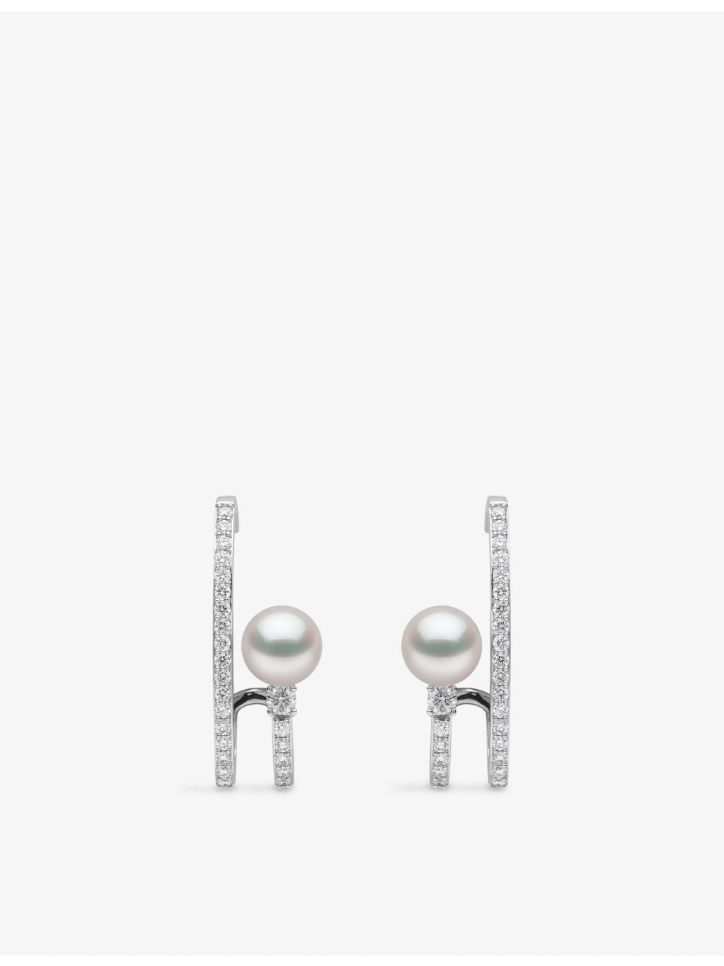 Yoko London Akoya pearl and diamond earrings, UK version
