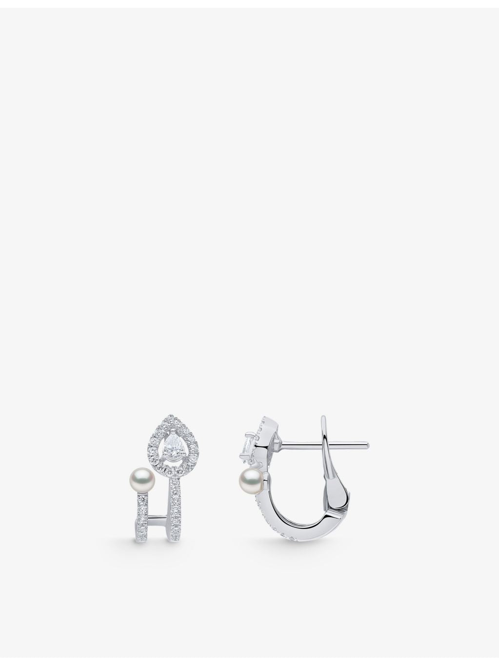Yoko London Akoya pearl diamond earrings 0.43ct - British product