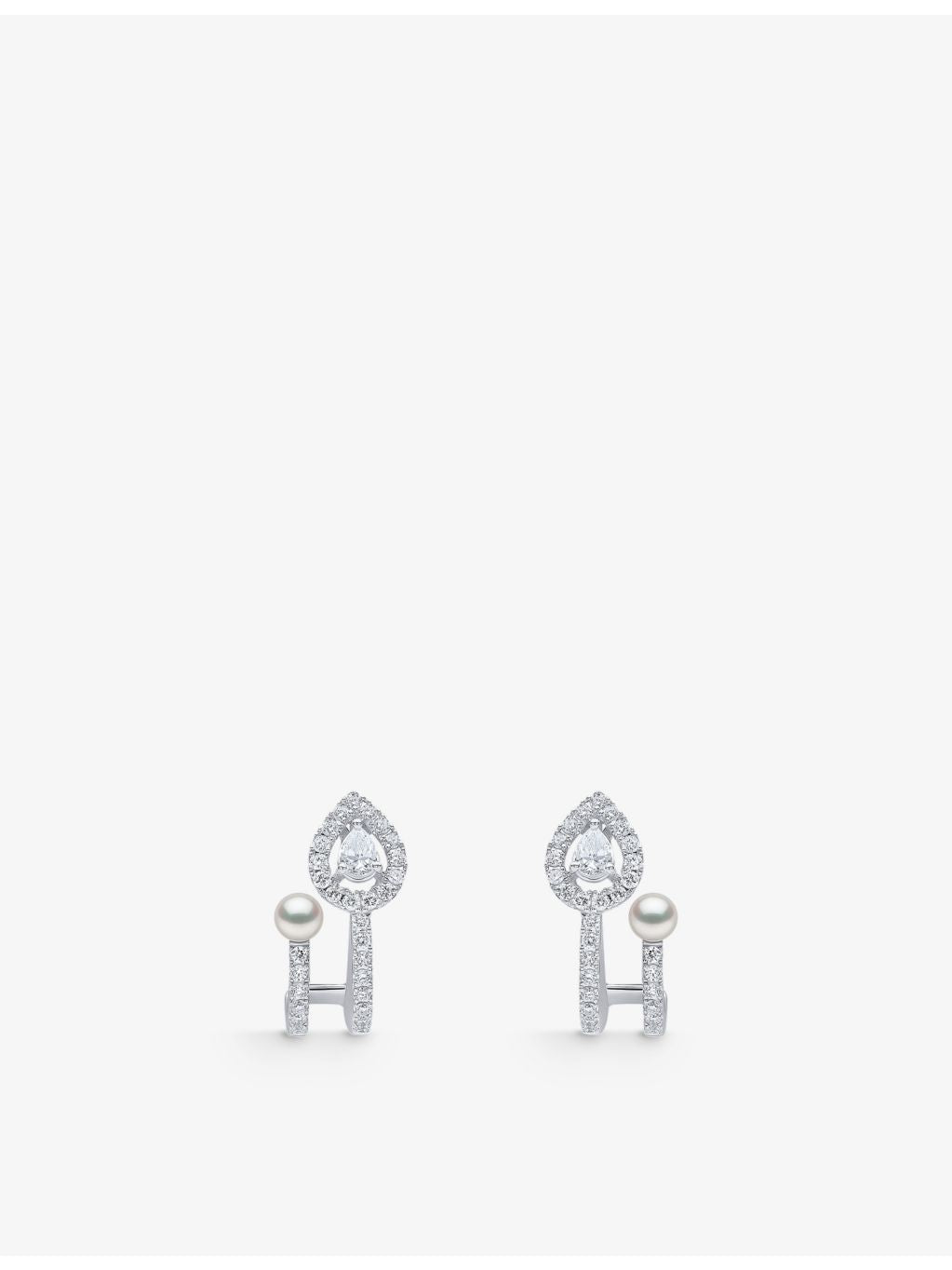 Yoko London Akoya pearl diamond earrings 0.43ct - British product