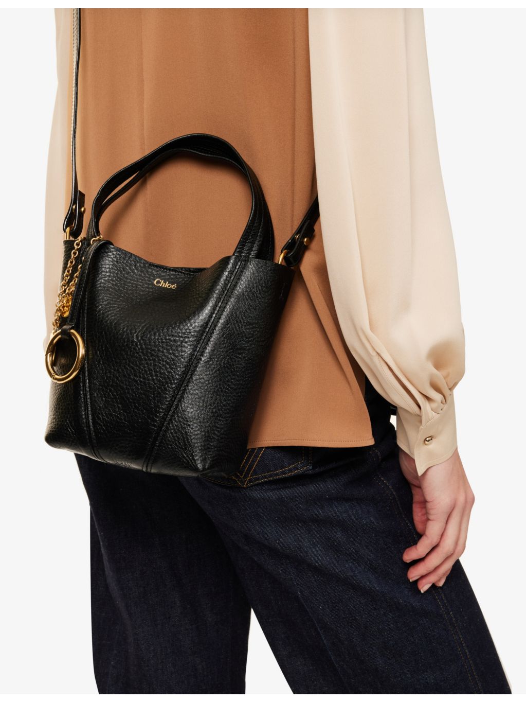 Chloé Spin small leather tote bag, imported from the UK