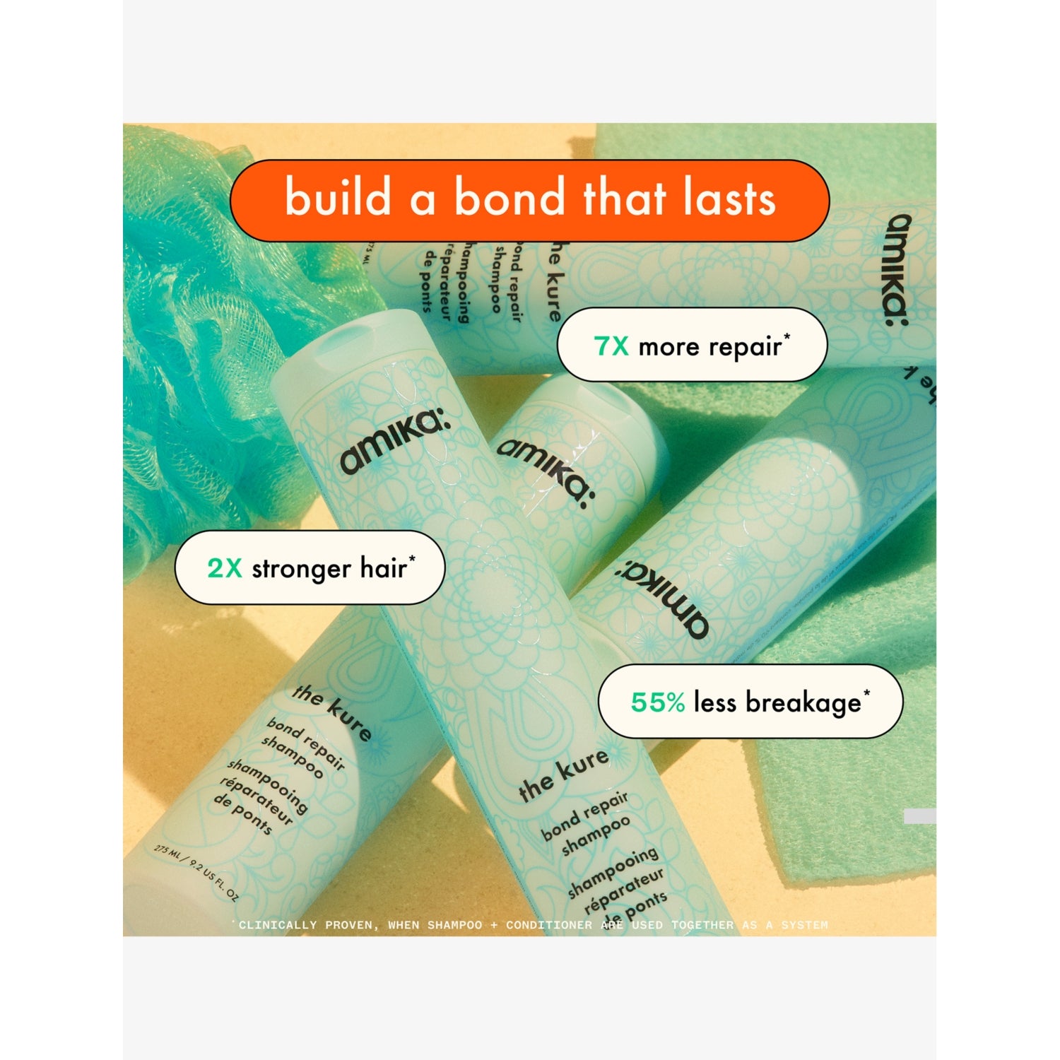 amika Kure Bond Repair conditioner 275ml (British brand)
