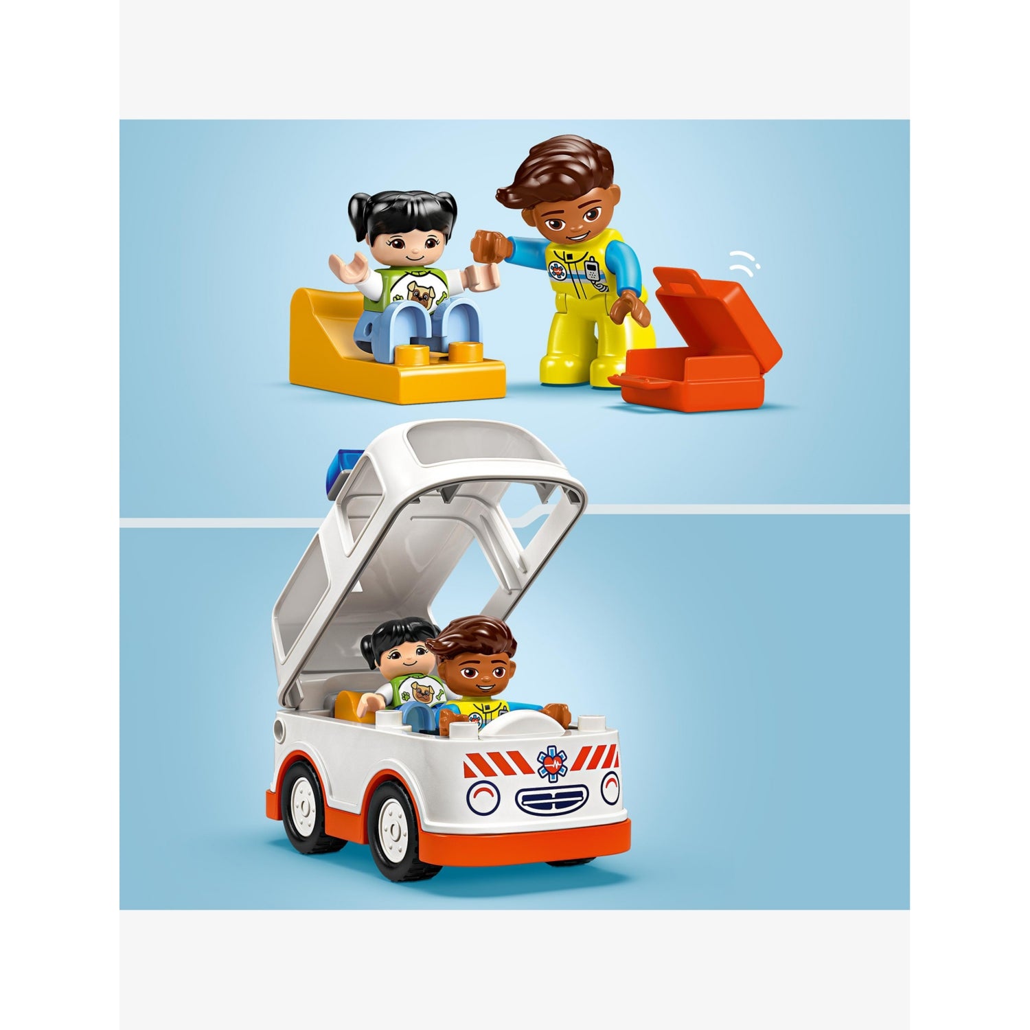 LEGO Duplo ambulance and driver set 19 pieces, imported from the UK