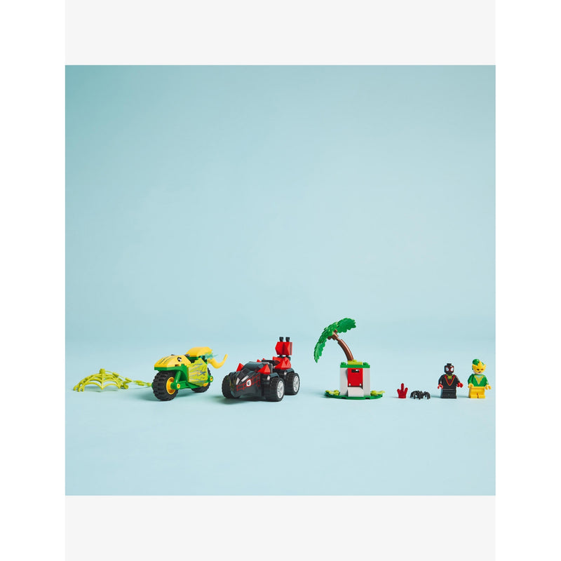 LEGO Marvel Spidey Spin and Electro dinosaur vehicle chase set, UK version