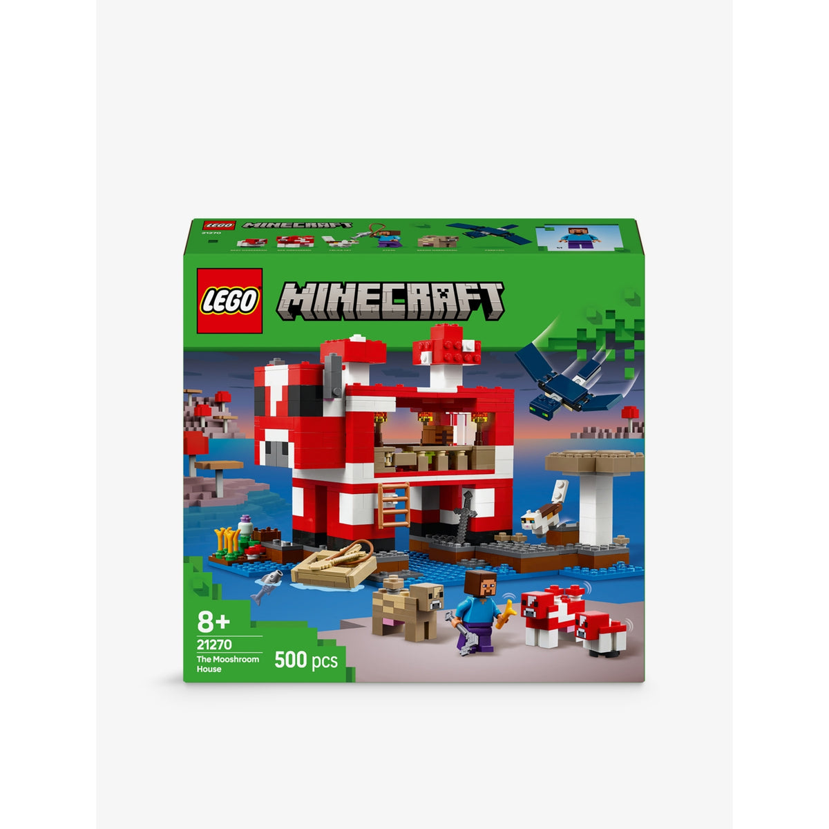 LEGO Minecraft 21270 Mooshroom Island set with 500 pieces - British product