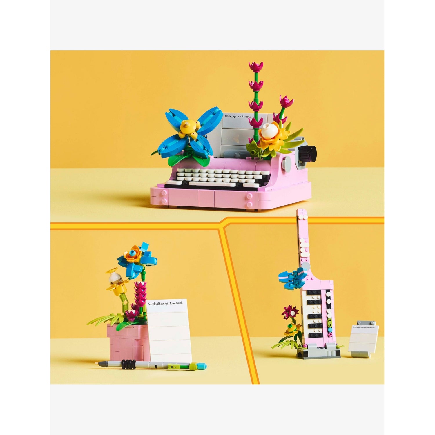 LEGO Creator typewriter with flowers set 363 pieces, UK version