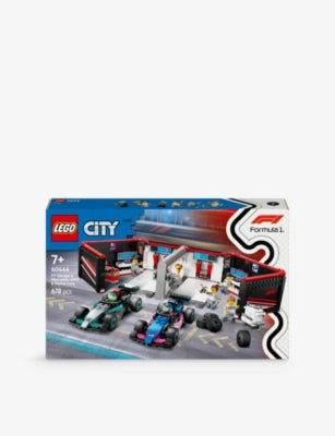 LEGO F1 Garage building set with Alpine and Mercedes-AMG cars (British brand)