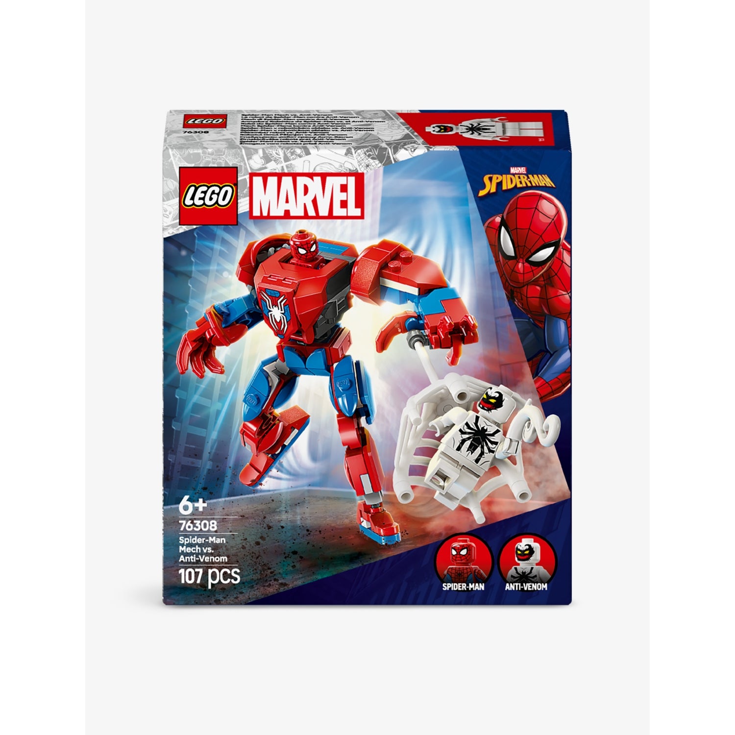 LEGO Spider-Man Mech vs. Anti-Venom playset 107 pieces, UK version