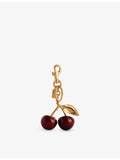 Coach cherry bag charm in brushed brass 7.6cm imported from the UK