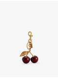 Coach cherry bag charm in brushed brass 7.6cm imported from the UK