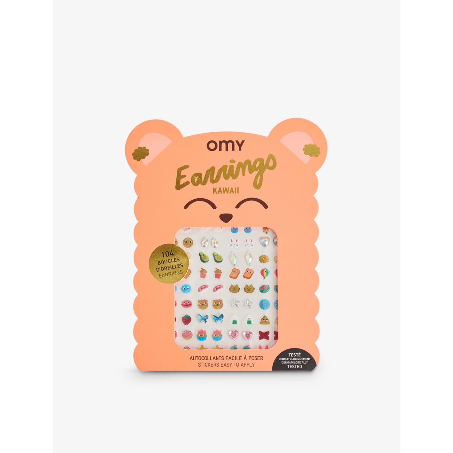 Omy kawaii sticker earrings set of 104, imported from the UK