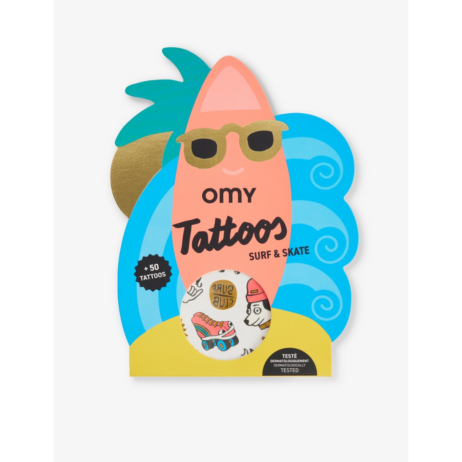 Omy Surf and Skate temporary tattoos, imported from the UK