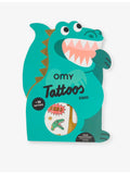 Omy Dinos temporary tattoos with dinosaur designs, 50 pack (British brand)