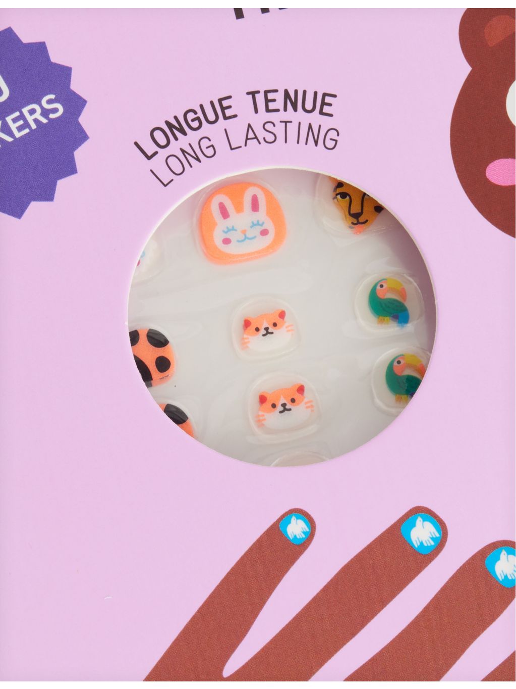 Omy Friends plastic nail stickers 200 animal shapes, UK version