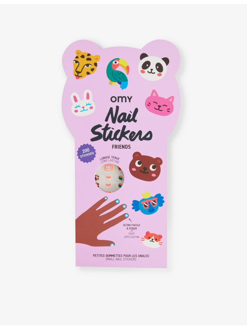Omy Friends plastic nail stickers 200 animal shapes, UK version
