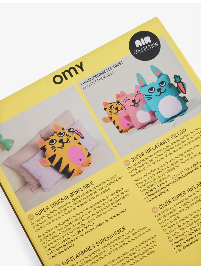 Tiga inflatable pillow tiger design 76cm, UK version
