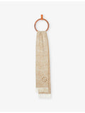 Loewe wool cashmere-blend scarf with Anagram pattern (British brand)