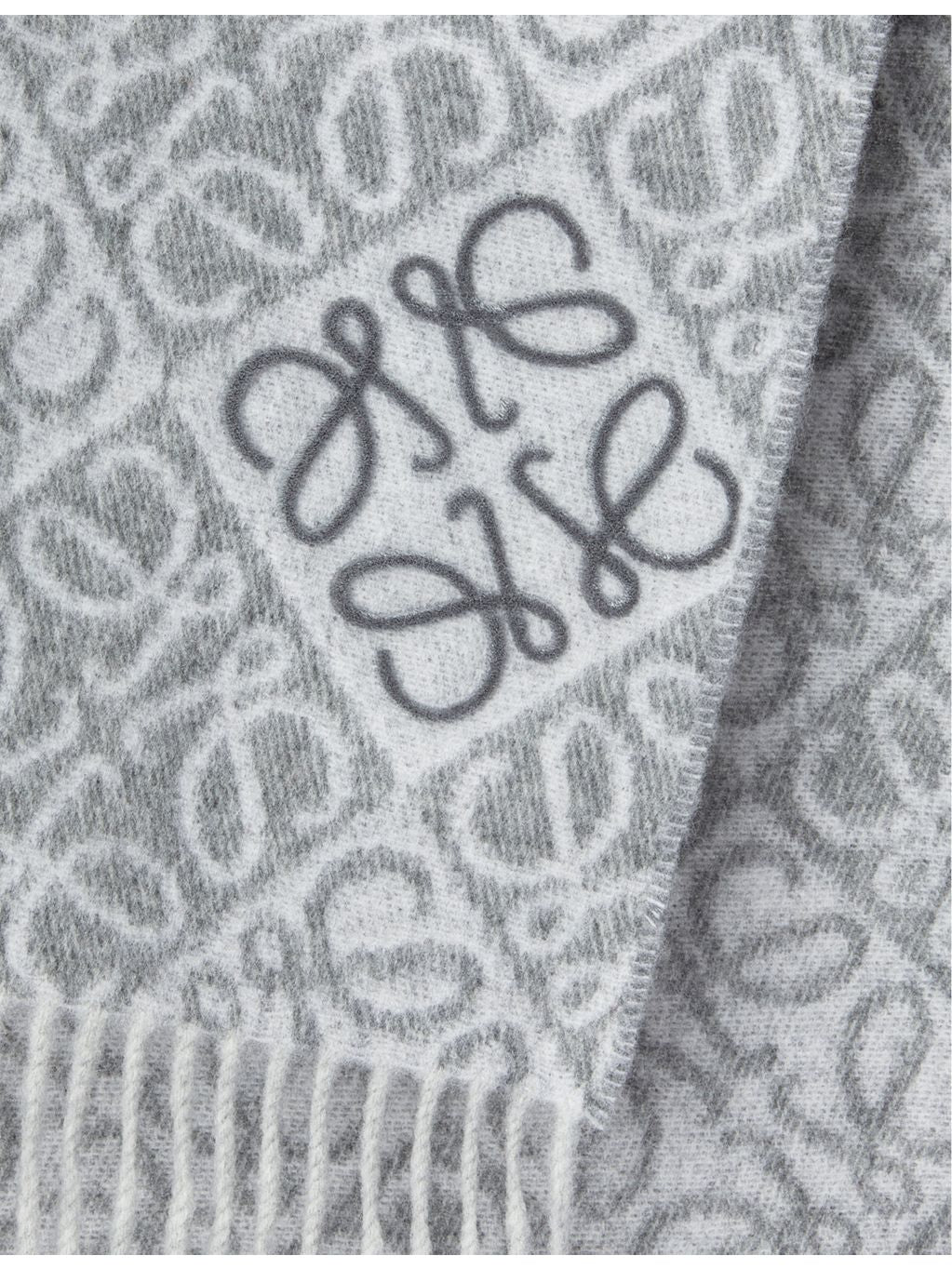 Loewe wool cashmere scarf with Anagram jacquard 180cm (British brand)