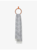 Loewe wool cashmere scarf with Anagram jacquard 180cm (British brand)