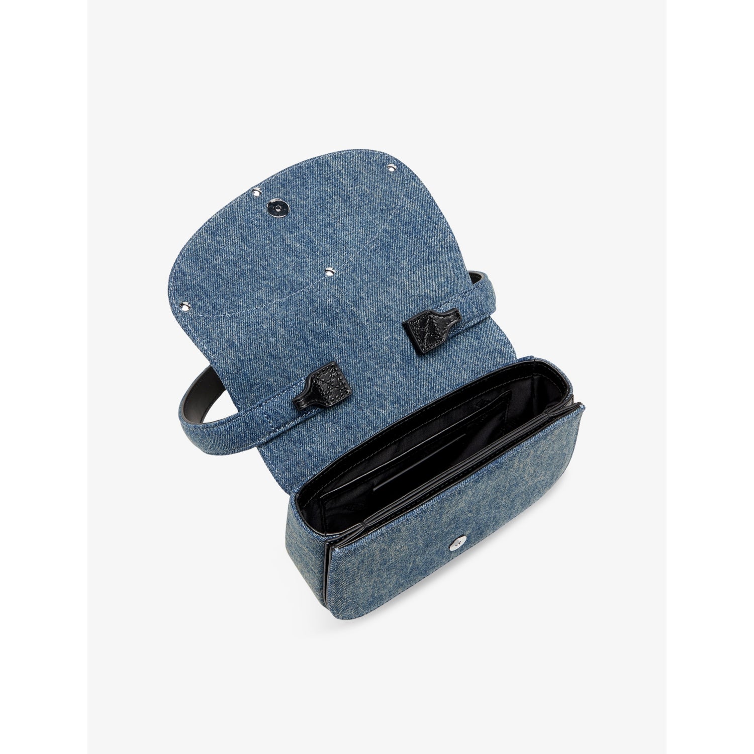 Diesel denim shoulder bag with magnetic fastening (British brand)