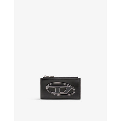 selfridges Diesel Logo-Plaque Leather Card Holder Lii- Buy online at McGrocer