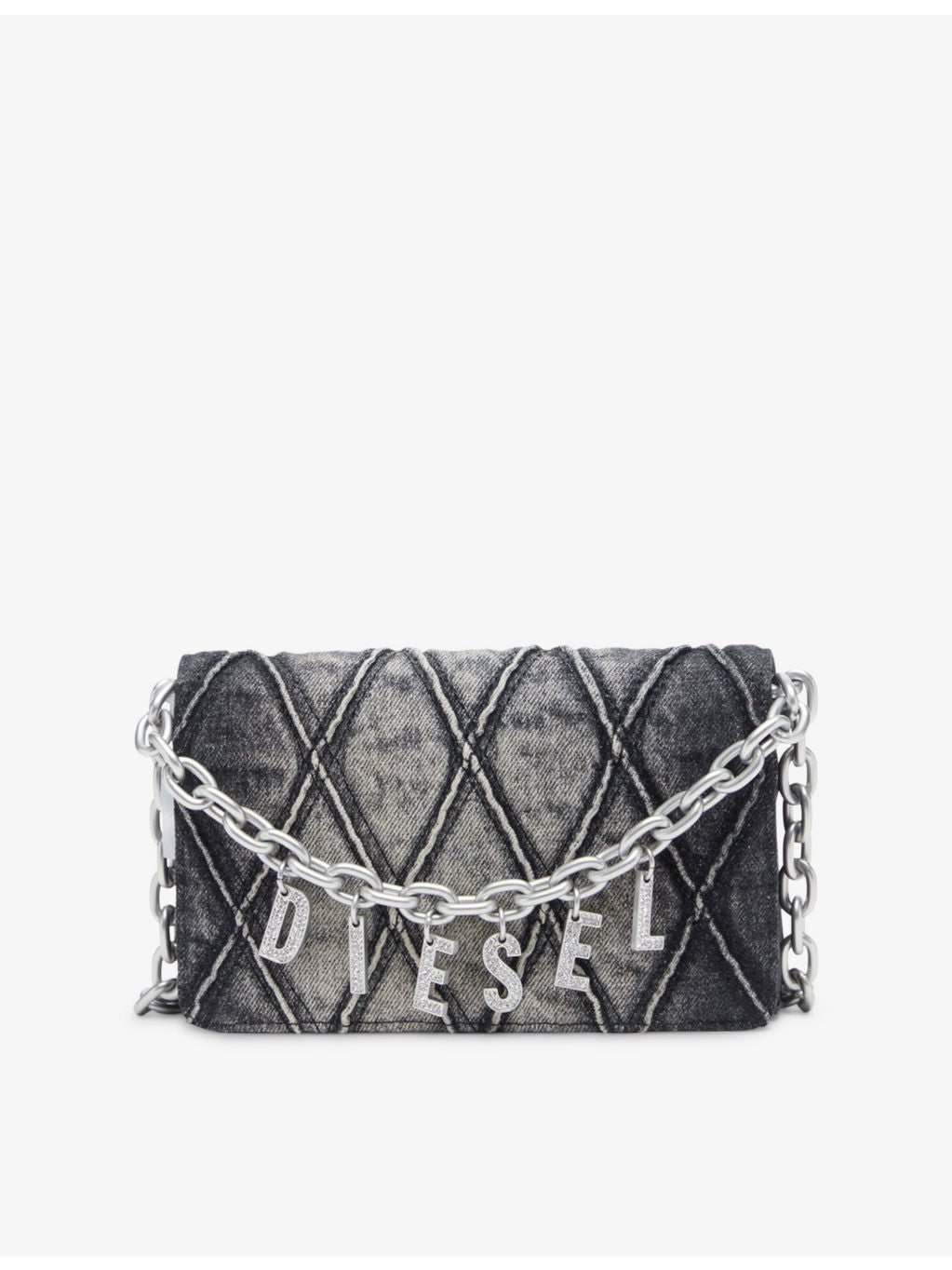 Diesel Charm D quilted denim strap wallet (British brand)