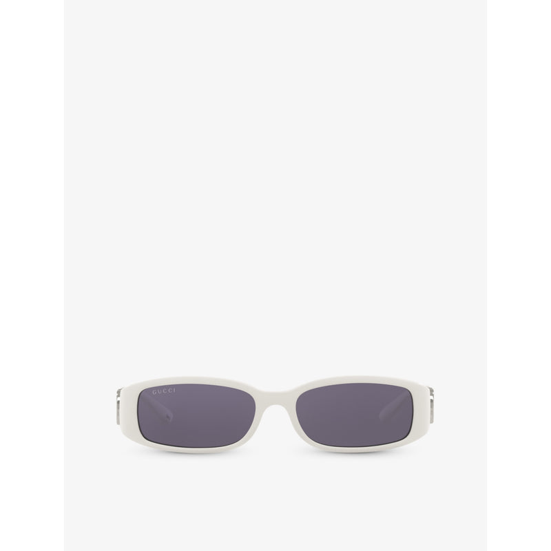 Gucci GG1661S rectangle acetate sunglasses 5.4cm lens - British product