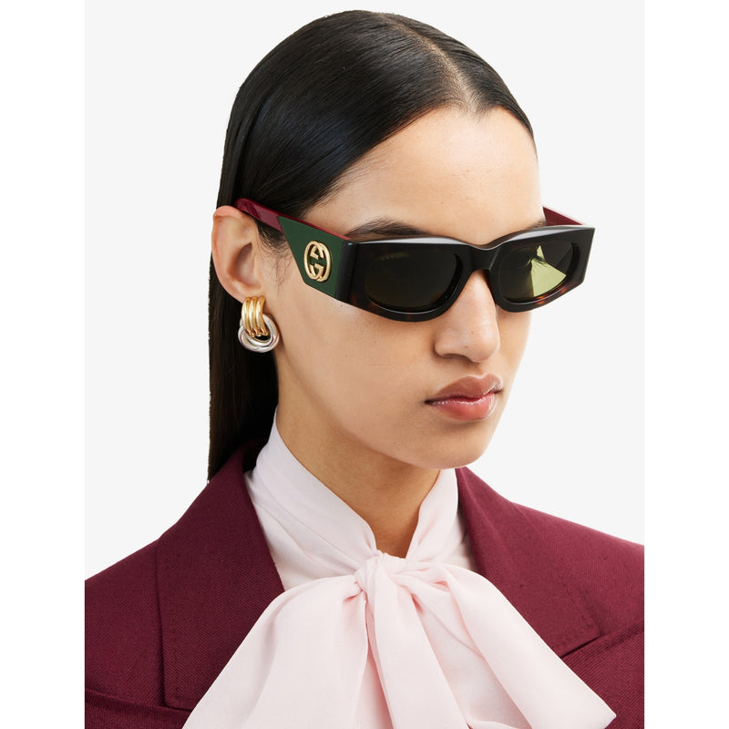 Gucci GG1664S square acetate sunglasses with tinted lenses, UK version