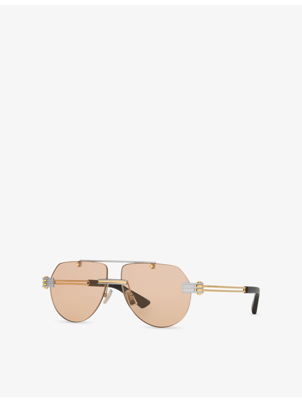 Bottega Veneta aviator metal sunglasses with gold-tone hardware (British brand)