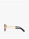 Bottega Veneta aviator metal sunglasses with gold-tone hardware (British brand)