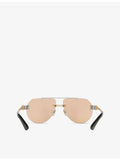 Bottega Veneta aviator metal sunglasses with gold-tone hardware (British brand)