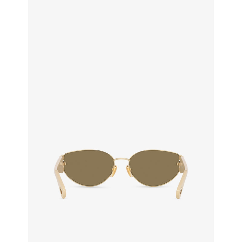 Chloé CH0260S irregular-frame metal sunglasses 5.9cm lens (British brand)