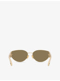 Chloé CH0260S irregular-frame metal sunglasses 5.9cm lens (British brand)