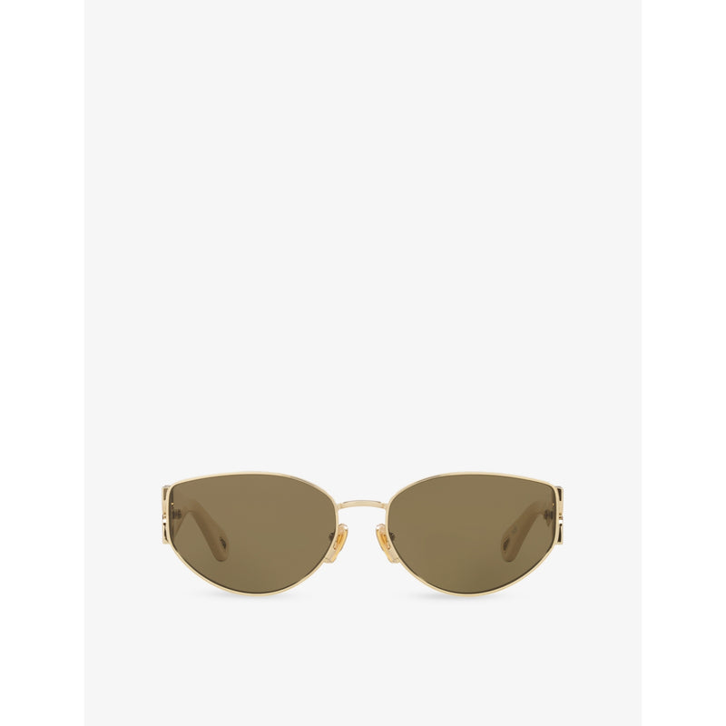 Chloé CH0260S irregular-frame metal sunglasses 5.9cm lens (British brand)