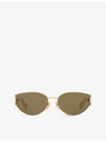 Chloé CH0260S irregular-frame metal sunglasses 5.9cm lens (British brand)