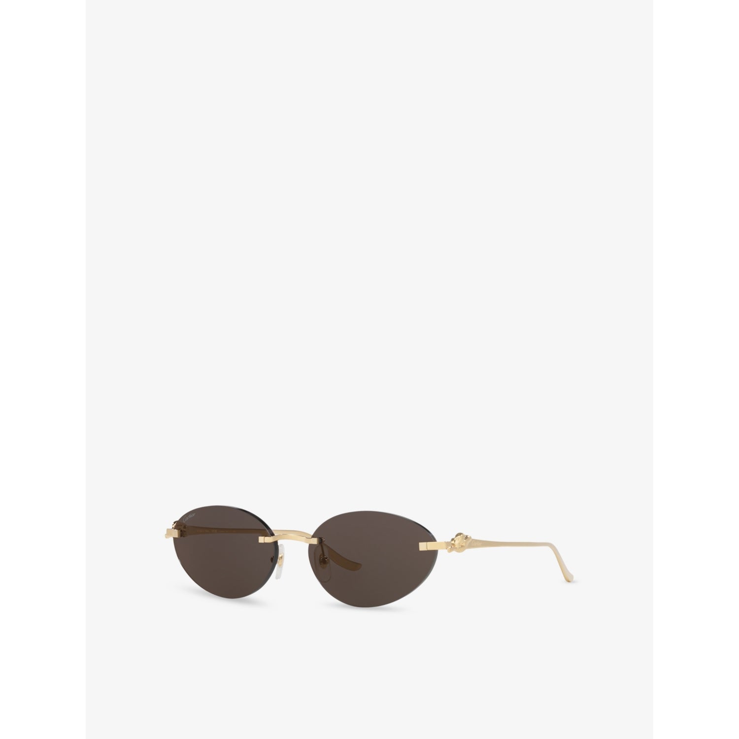 Cartier oval metal sunglasses CT0504S with UV protection, UK version