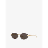Cartier oval metal sunglasses CT0504S with UV protection, UK version