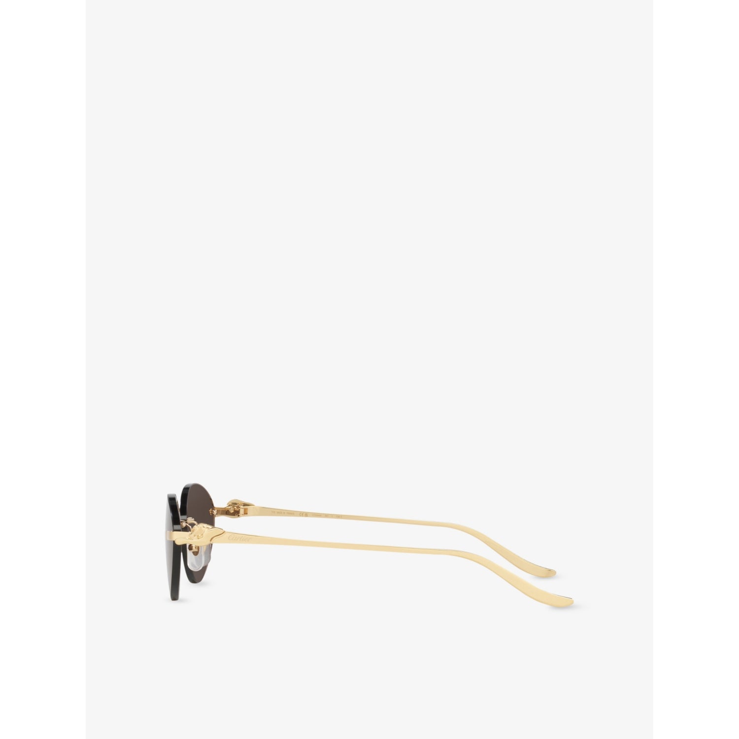 Cartier oval metal sunglasses CT0504S with UV protection, UK version