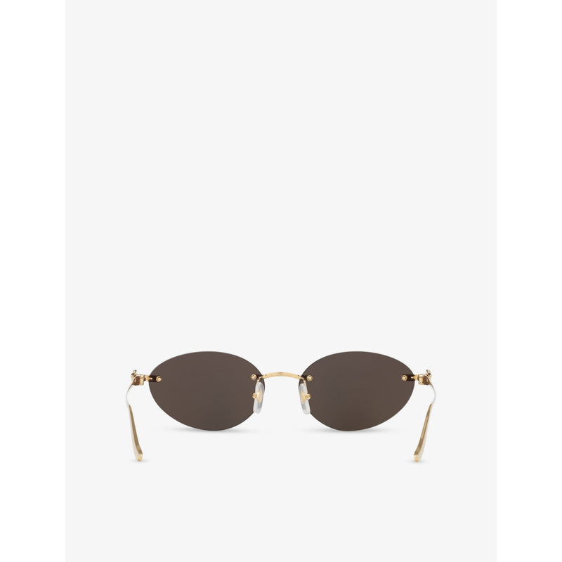 Cartier oval metal sunglasses CT0504S with UV protection, UK version