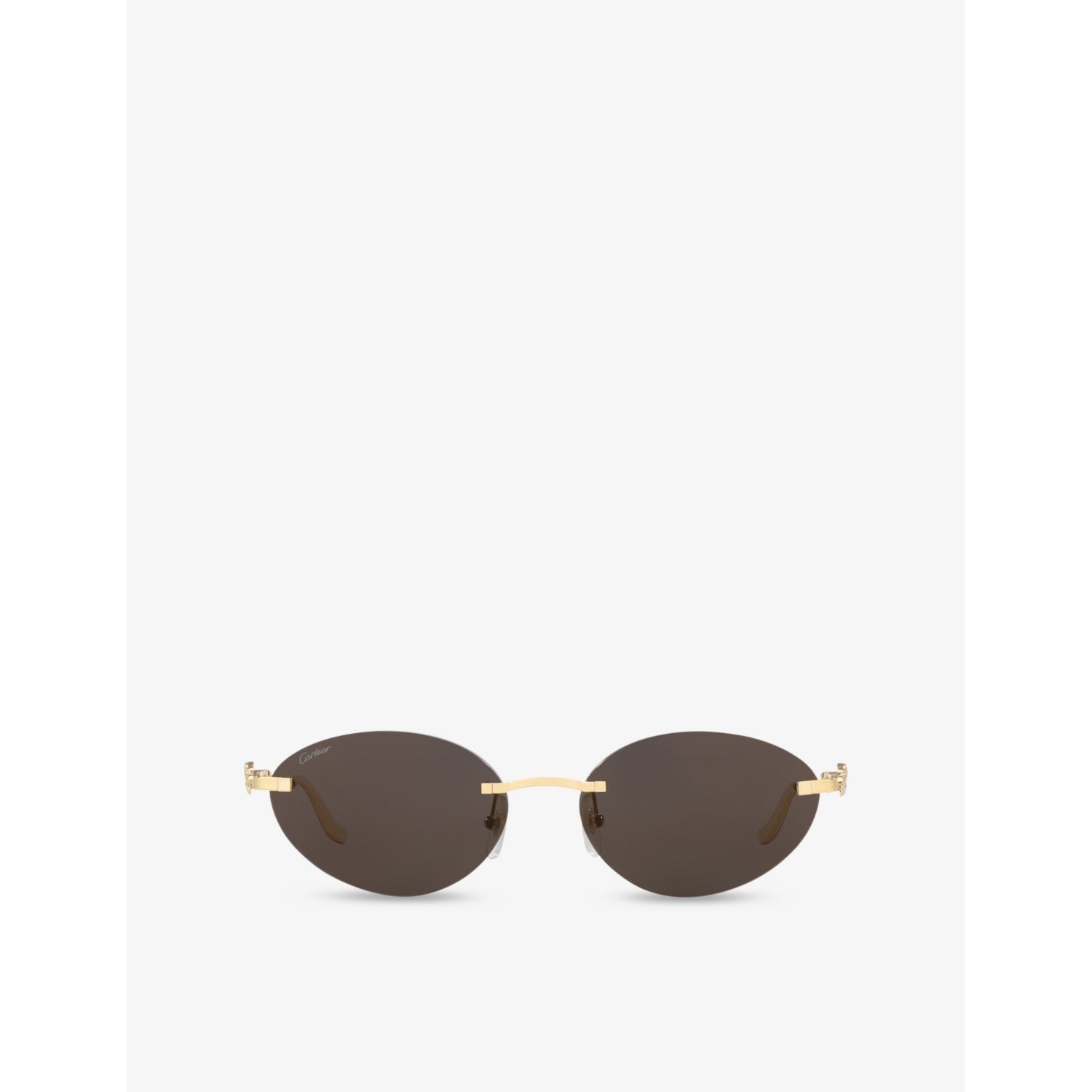 Cartier oval metal sunglasses CT0504S with UV protection, UK version
