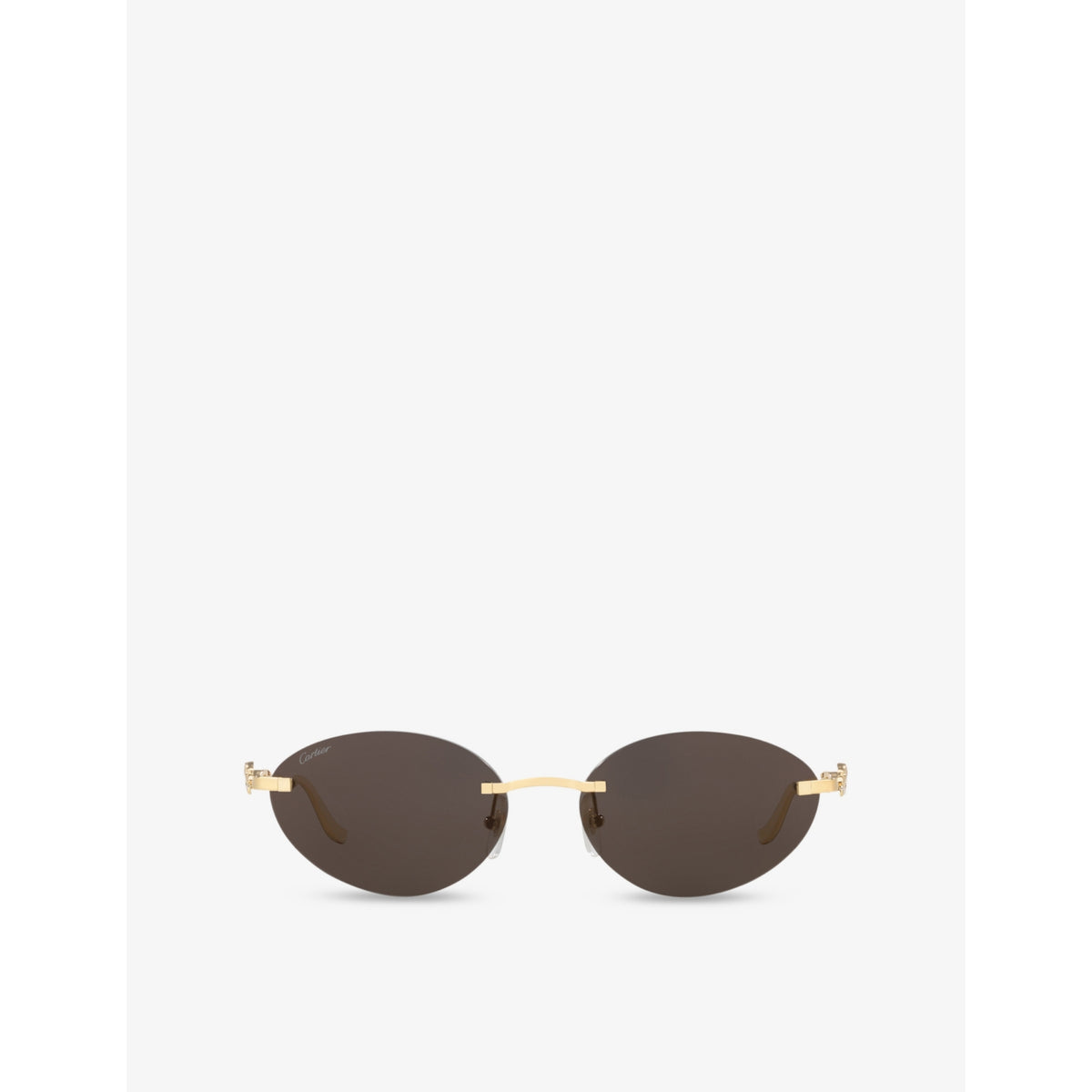Cartier oval metal sunglasses CT0504S with UV protection, UK version