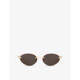 Cartier oval metal sunglasses CT0504S with UV protection, UK version