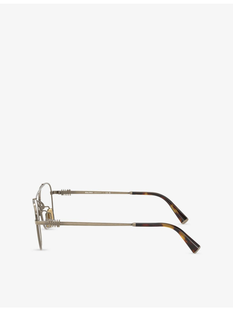 Miu Miu MU 51WV square metal glasses, imported from the UK