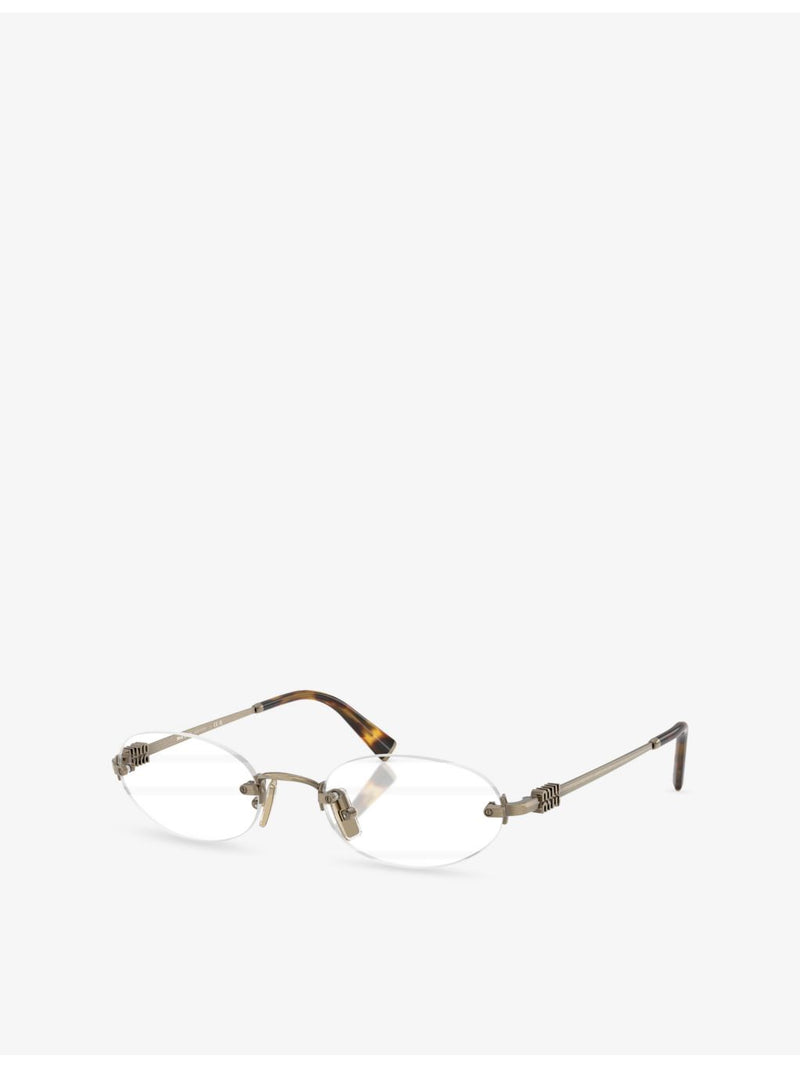 Miu Miu oval-frame metal glasses MU 53WV, imported from the UK